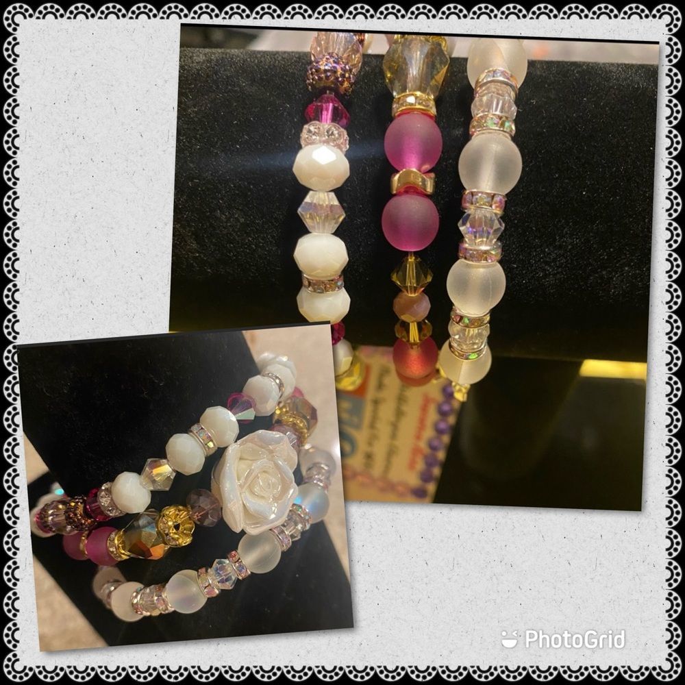 TRENDING✨ Swarovski crystal Stack bracelet!
customize your own!!